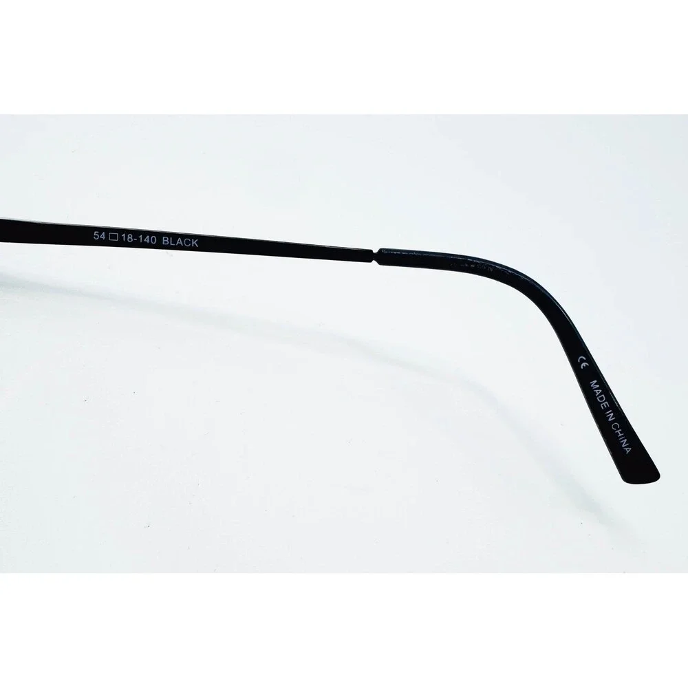 Bulova Eyeglasses Mens Black Titanium Durham Semi Rimless 54-18-140